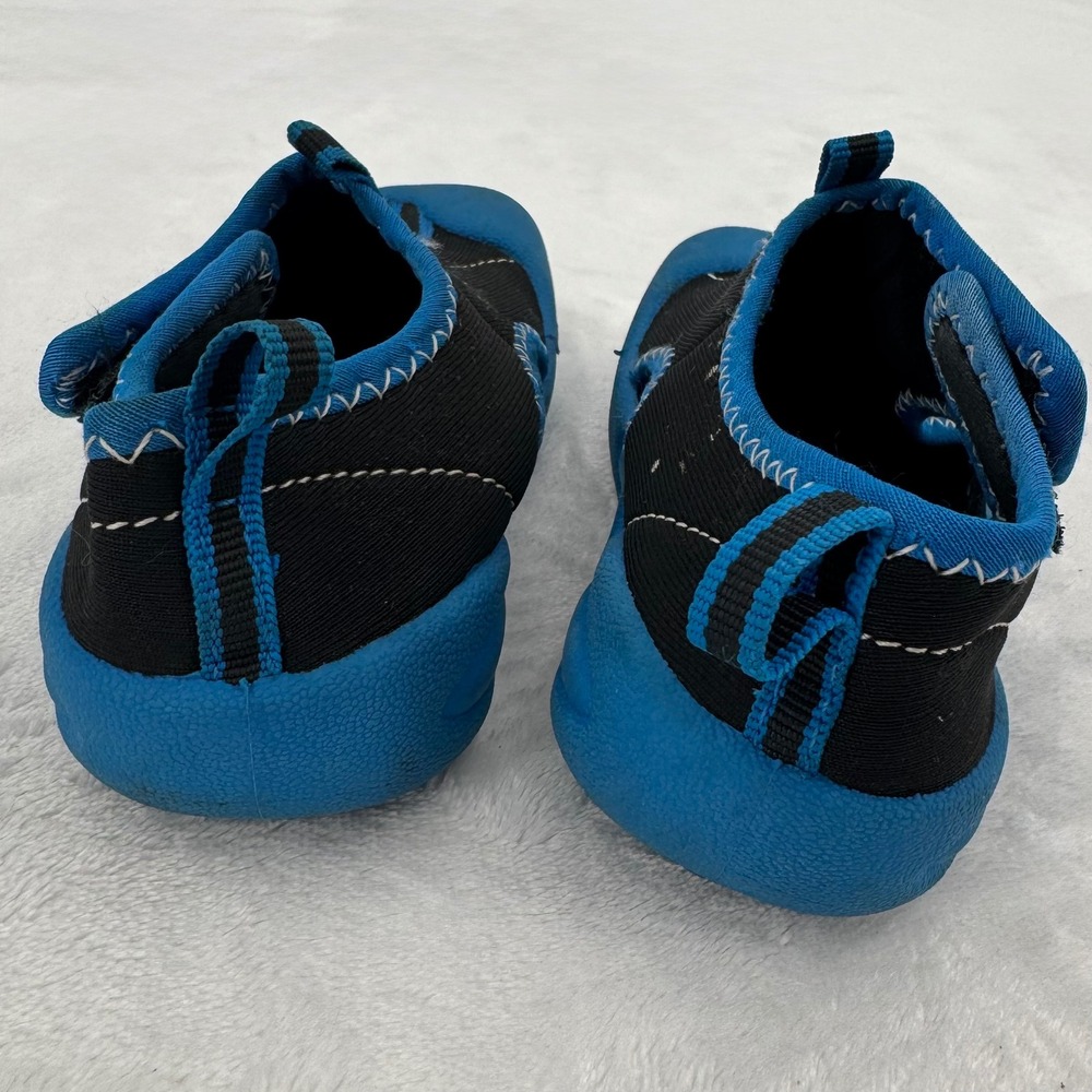 Speedo Kids Water Shoes Black & Blue Mesh Neoprene Swim Shoes Toddler Size 7/8 M - Picture 4 of 6